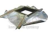 Napojení parozábrany na cihelný komín s půdorysem 800x400mm, včetně parozábrany 1x1m