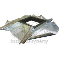 Napojení parozábrany na cihelný komín s půdorysem 800x400mm, vč.parozábrany 1x1m, CERESIT