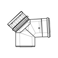 Koleno revizní 87° DN60/100