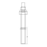 Střešní nástavec červený DN80/125 1100mm