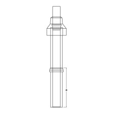 Střešní nástavec červený DN80/125 1100mm