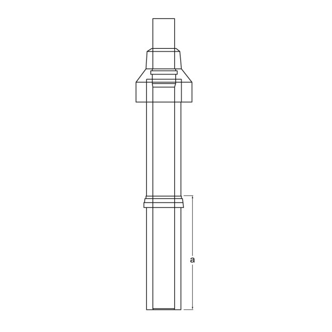 Střešní nástavec červený DN80/125 1100mm