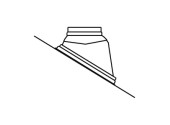 Střešní průchodka 25-45° červená DN60/100 a DN80/125