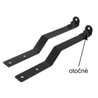 Střešní háky otočné (2 ks), NEREZ RAL 9005 černá