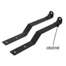 Střešní háky otočné (2 ks), NEREZ RAL 9005 černá