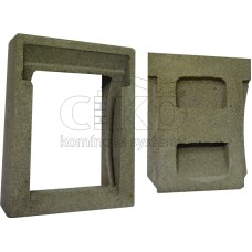 Komínová dvířka betonová, výsuvná - kolíbková, rozměr vnější: 270x210mm, vnitřní: 180x140