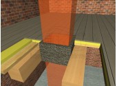 Parotěsný prostup tl. 5cm pro cihelný komín o půdorysu 400x800 , v=40cm, 2x CERESIT