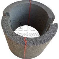 Parotěsný prostup pro nerezový komín, pr.210mm, tl.50mm, v=600mm, 2x CERESIT