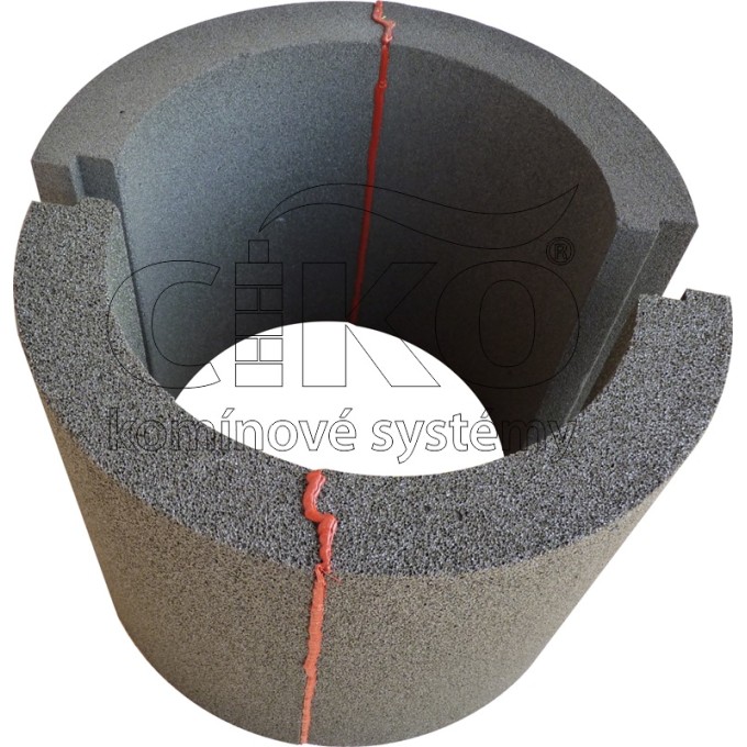 Parotěsný prostup pro nerezový komín, pr.250mm, tl.50mm, v=600mm, 2x CERESIT