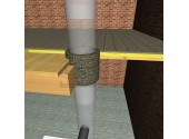 Parotěsný prostup pro nerezový komín, pr.250mm, tl.50mm, v=600mm, 2x CERESIT