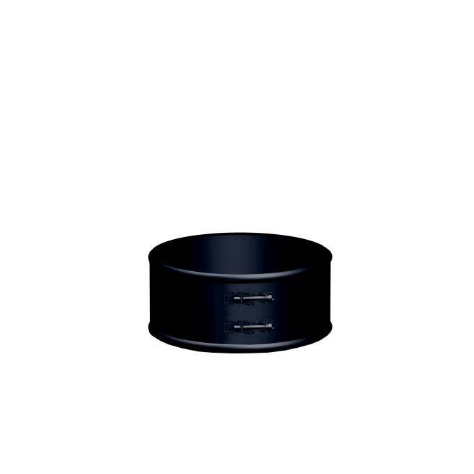 Upevňovací spona, NEREZ RAL 9005 černá, pro pr. 150mm a izolaci 30mm