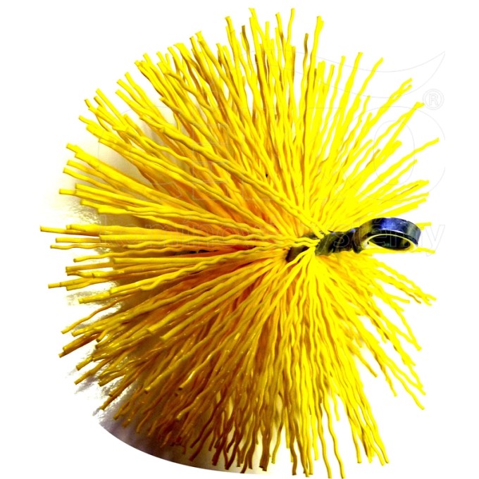 Kulatý kartáč, nylon drát, 1,3 x 1,8mm, prům.120mm, M12