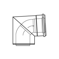 Koleno 87° DN60/100