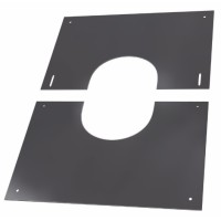 Krycí deska nastavitelná pro sklon 0° až 30°, NEREZ lesklý plášť, pro pr. 160mm, 0,5mm