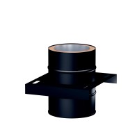 Zakládací prvek pro mezivzpěry s upínacími hrdly, NEREZ RAL 9005 černá, pr. 180mm, 0,5mm