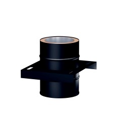 Zakládací prvek pro mezivzpěry s upínacími hrdly, NEREZ RAL 9005 černá, pr. 150mm, 0,5mm