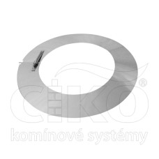 Dešťový límec / Stěnová rozeta NEREZ průměr 180mm, tl.0,6mm , 45°