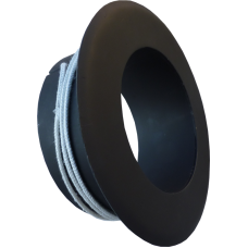 Redukce s provazcem a s límcem, 150vně./vni.130mm, ČERNÁ
