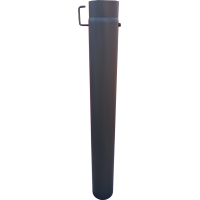 Roura s klapkou, dl.1000mm, prům.130, ČERNÁ