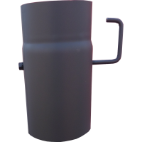 Roura s klapkou, dl.250mm, prům.130, ČERNÁ