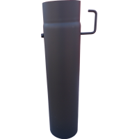 Roura s klapkou, dl.500mm, prům.150, ČERNÁ
