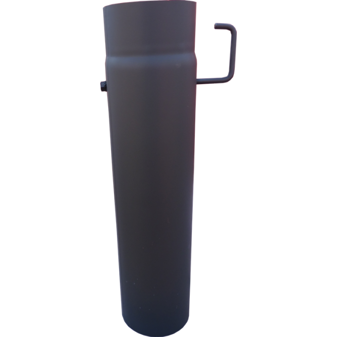 Roura s klapkou, dl.500mm, prům.160, ČERNÁ