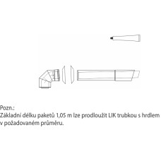 Paket fasádního odkouření LIK, pr. 60/100mm, PPH/PPH