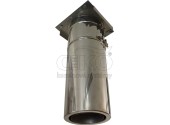 Svislý nerezový kouřovod s funkcí komína, výška 3,5m, průměr 150mm, tl. izolace 50mm
