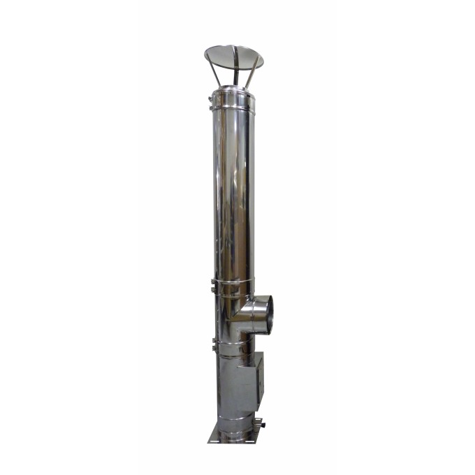 Základní nerezov komínový set BASIC, lesklý nerez, v. 4m, pr. 150mm, tl. izolace 30mm