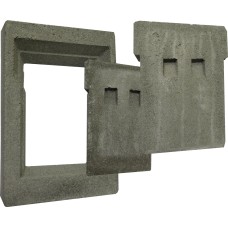Komínová dvířka betonová, dvoudvířková, rozměr vnější: 258x224, rozměr vnitřní: 176x116mm