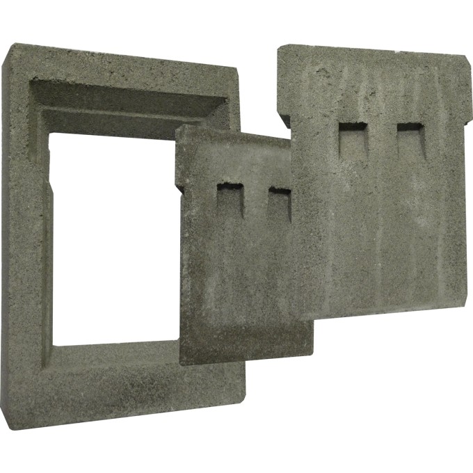 Komínová dvířka betonová, dvoudvířková, rozměr vnější: 258x224, rozměr vnitřní: 176x116mm