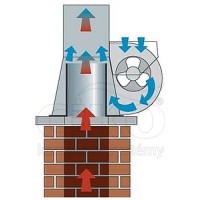 Komínový ventilátor pr.180mm (ČERNÝ),pro pr.130-200 lze dokoupit adaptér WRSG180